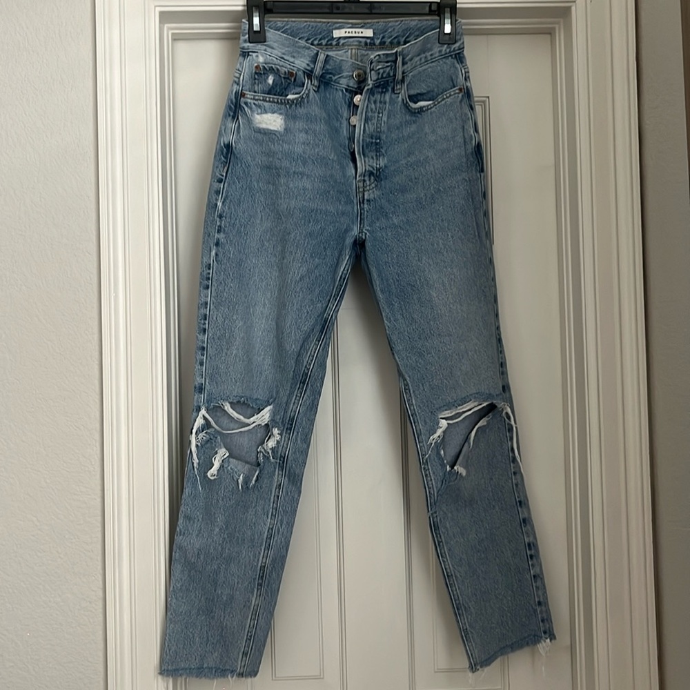 Pacsun medium wash ripped jeans size 25